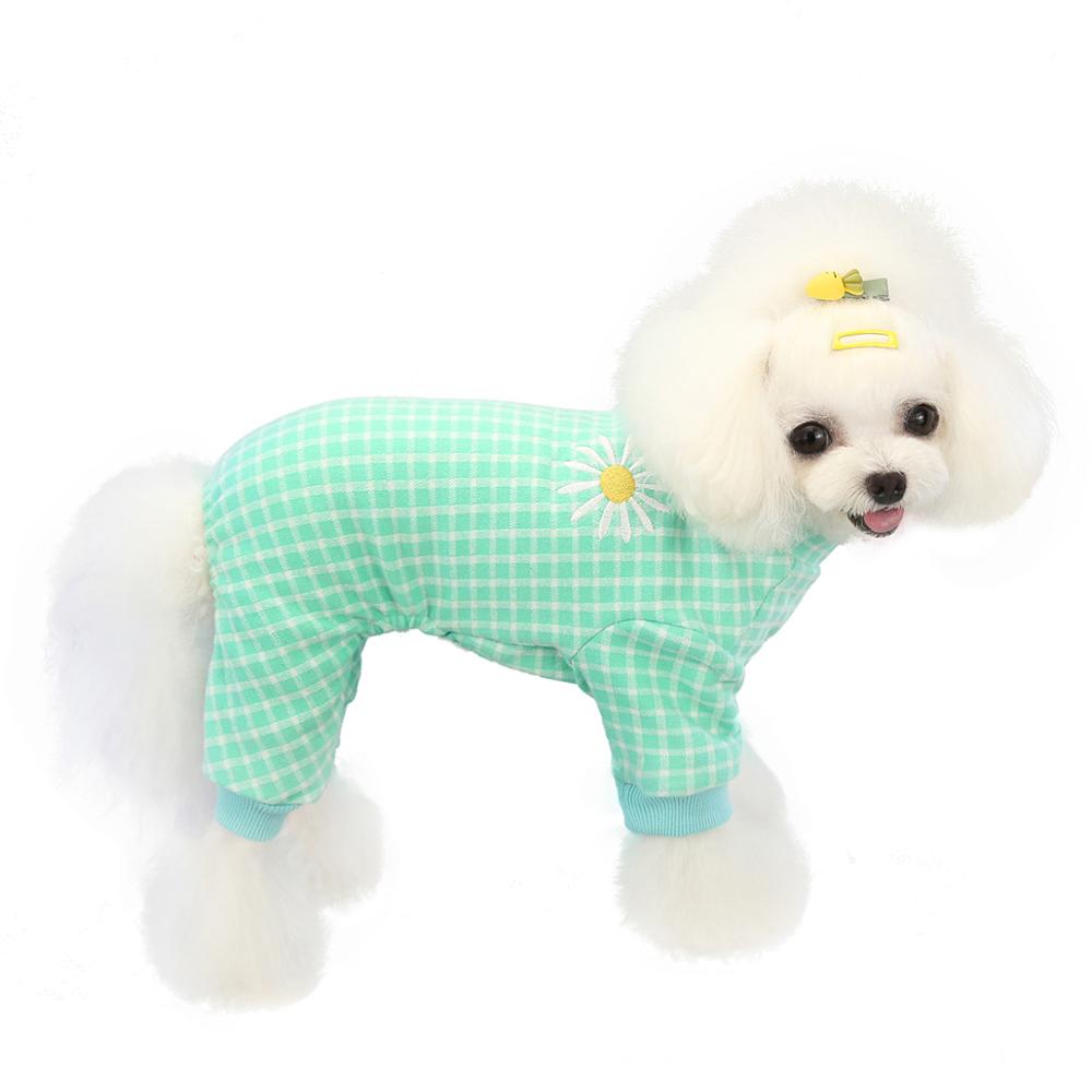 Mooie Kleine Honden Pyjama Vier Poten Honden Kat Kleding Puppy Jumpsuit Voor Hond Jas Voor Chihuahua Honden Plaid kleding