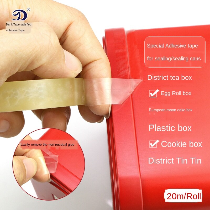 Afdichtingstape Transparante Afdichtingsband Ijzeren Doos Ijzeren Kan Plastic Doos Blikjes Pvc Transparante Incognito Afdichting Afdichting Tape20M