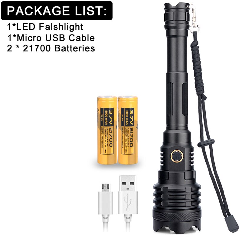 Super jasne XHP160 latarka latarka o dużej mocy doprowadziło ładowane na USB latarka Powiększenie latarka taktyczna latarka latarka myśliwska: Ciepły biały