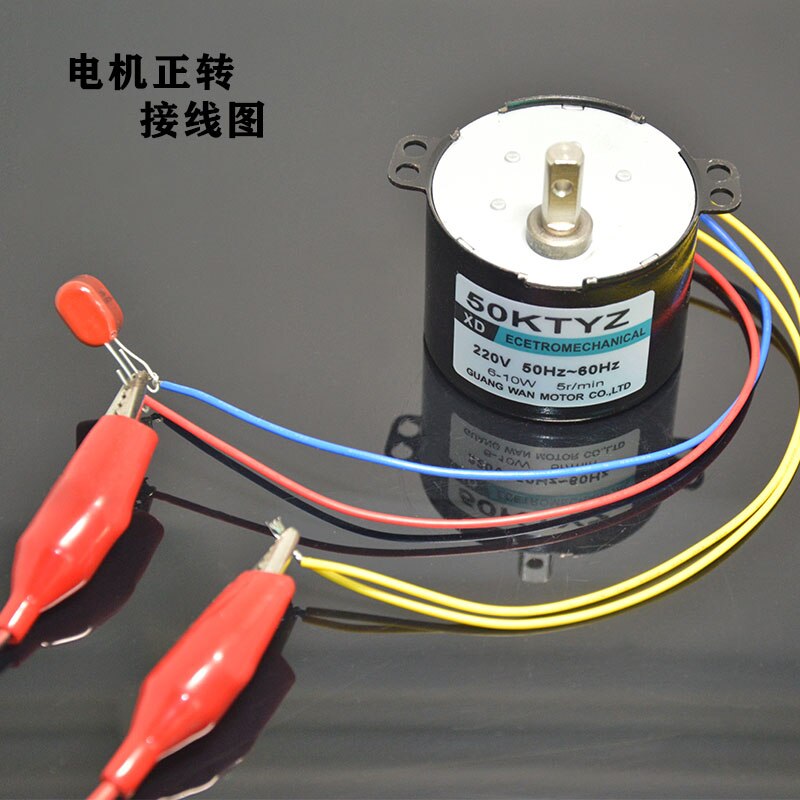 Motor síncrono de 50KTYZ AC, 220V, 2,5 rpm -110rpm, microengranaje, Motor de imán permanente