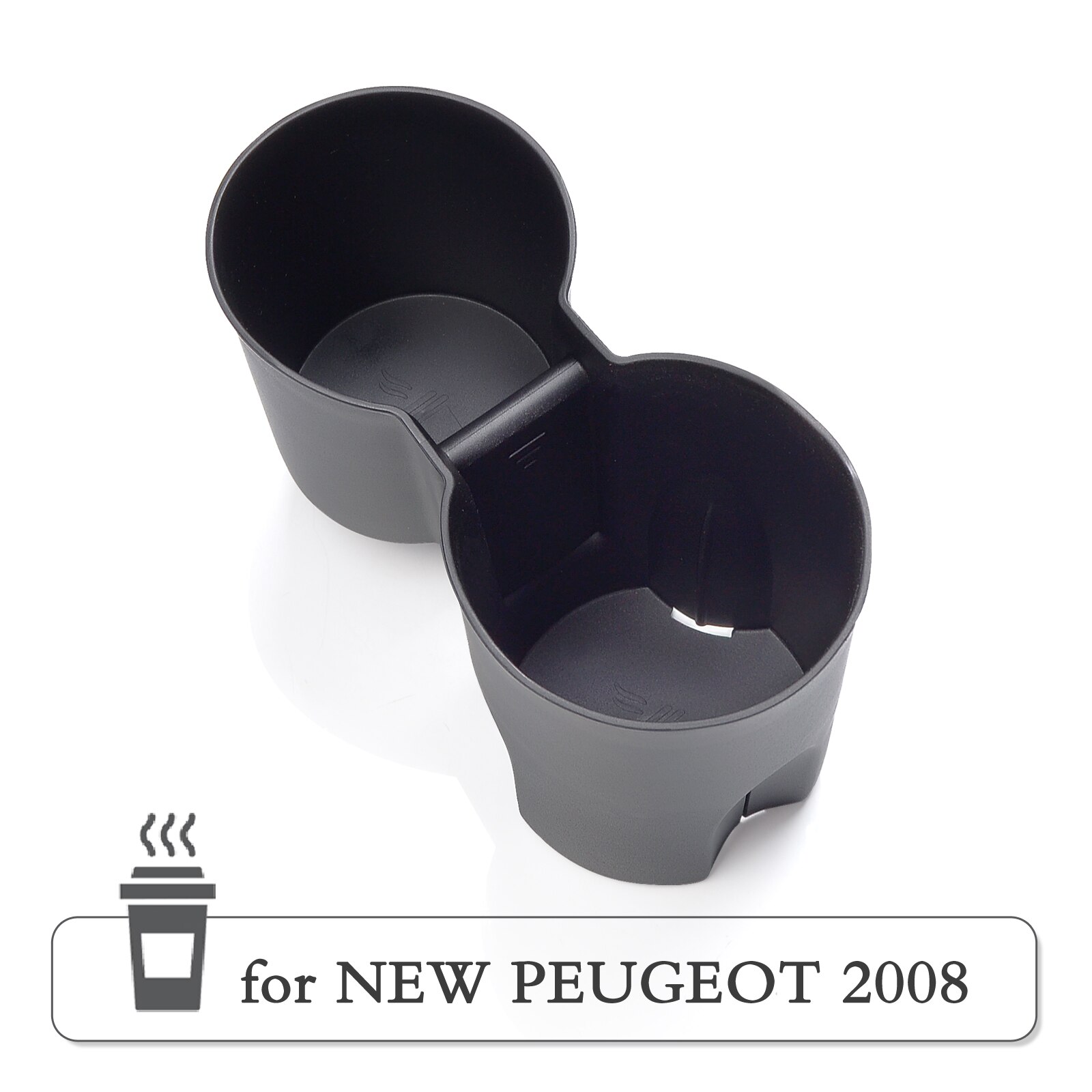 Porte-gobelet d&#39;eau de voiture, boîte de rangement pour Peugeot e 208 e-208 GT , étui de protection fixe pour bouteilles de boissons, accessoires: Default Title