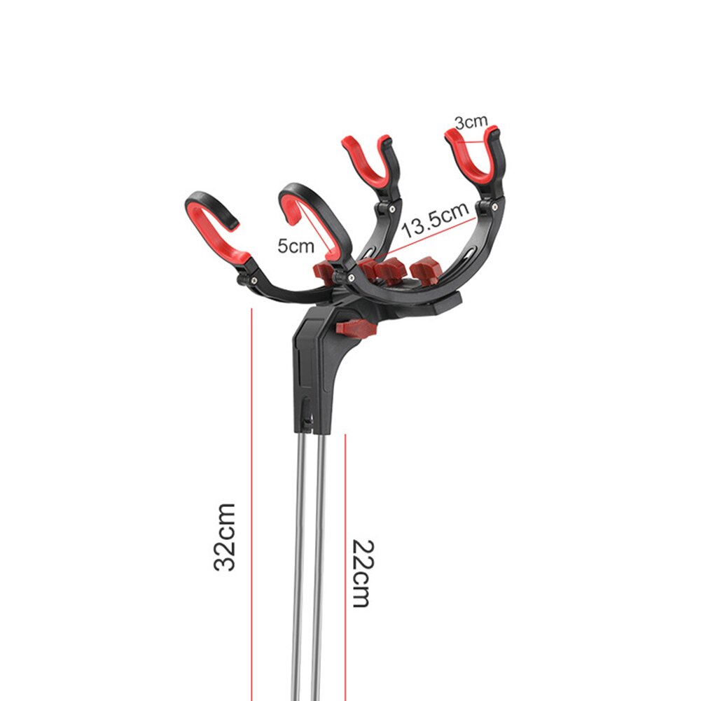 360 Degree Adjustable Fishing Pole Holder Universal Fishing Foldable Bracket Sea Lake Fish Rod Rack Stand Fishing Accessories: double