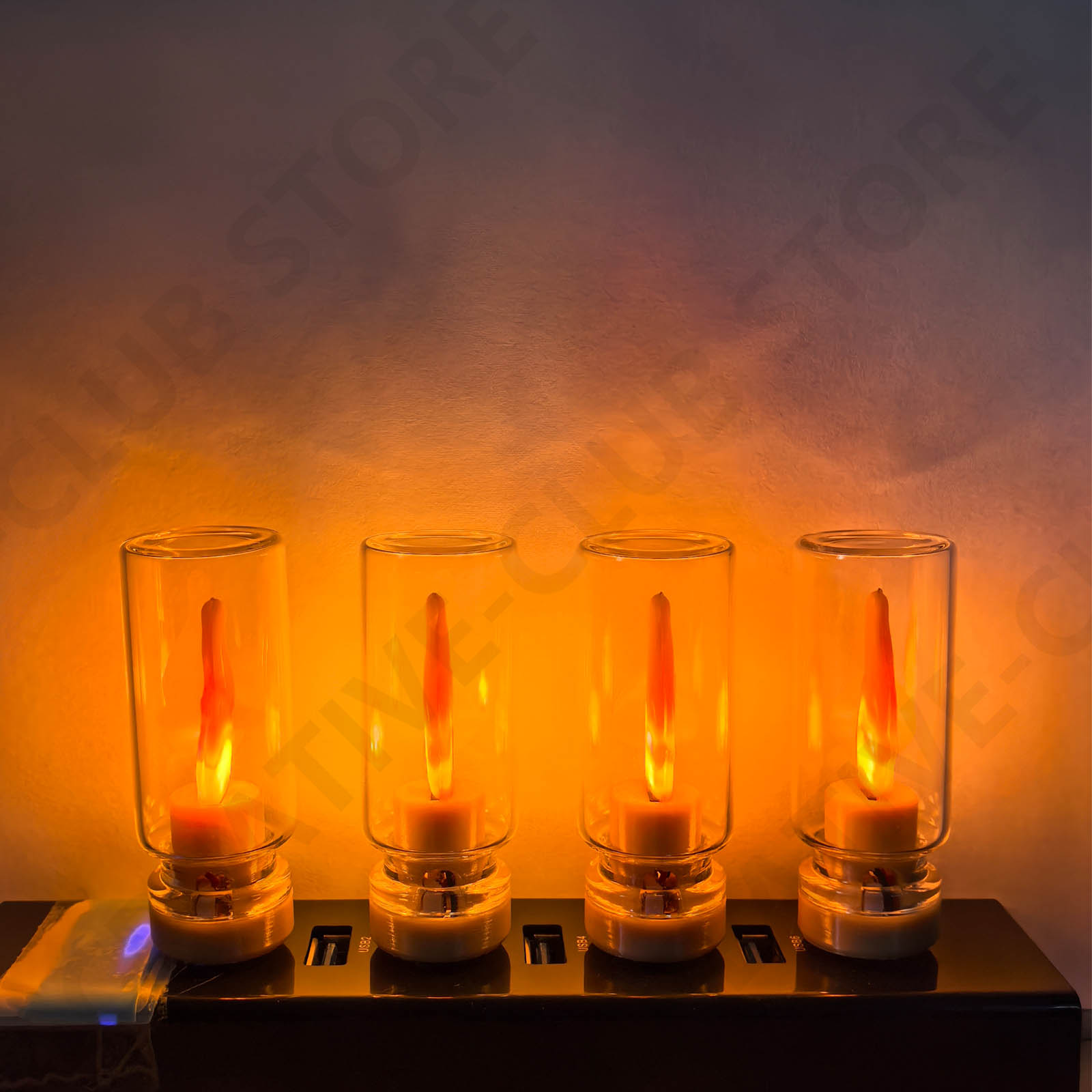 USB Flamme Birne Warm Gelb LED Nachtlicht Atmosphäre Licht LED Filament Licht LED Kerze Birne Kerze Birne Retro USB Auto Licht