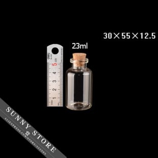 10 stks/partij 30x55x12.5mm 23ml Lege Glazen Flessen Met Kurk DIY Clear Transparante Glazen Potten containers Flesjes Opslag flessen