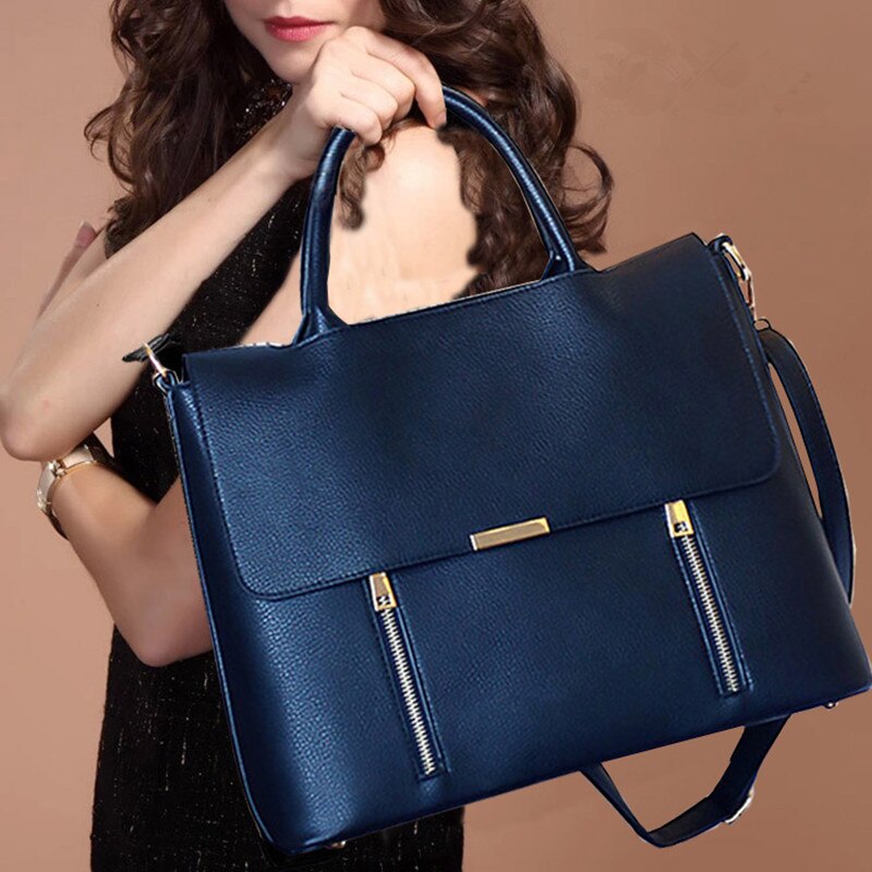 Mallette en Cuir Femme affaires sacs de bureau pour femmes sac de travail 13.3 "pochette d'ordinateur Bolso Trabajo Mujer Cartable Cuir Femme