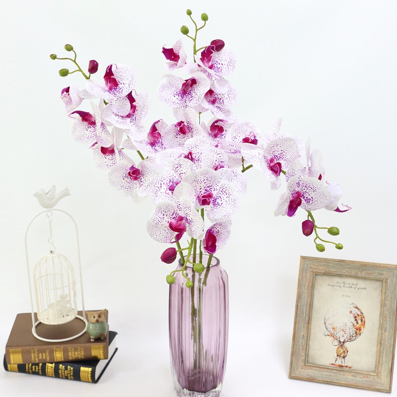 Kunstig orkide blomst 4 farger ekte berøringe kunstig sommerfugl orkidé flores kunstig bryllupsdekorasjon hjemmefestival dekor