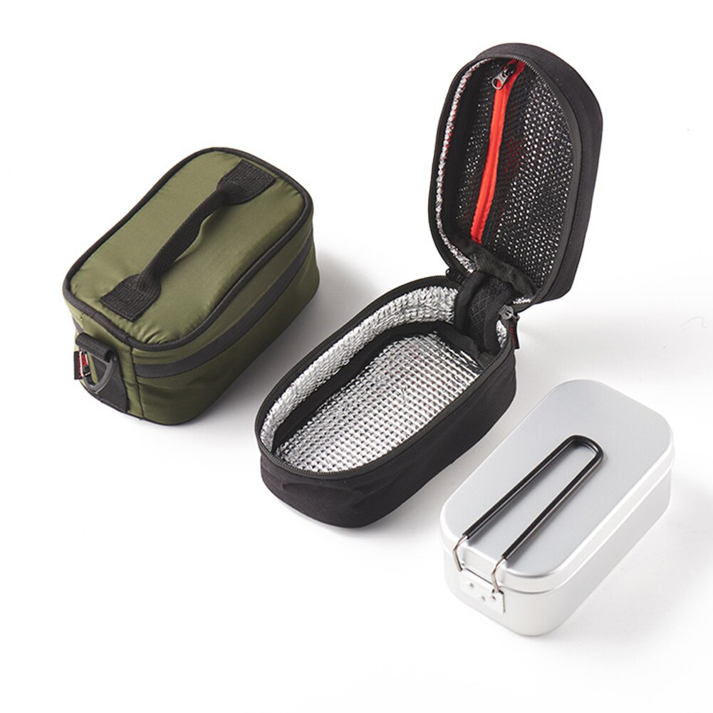 Outdoor Outing Camping Lunch Boxes Aluminum Thermal Food Picnic Bento Box Travel Portable Insulation Tableware Storage Bags