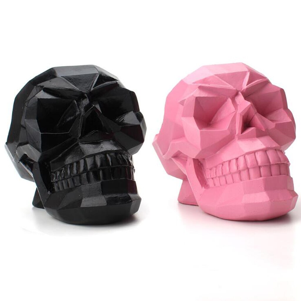 Geometrische Skeletschedel 3D Candy Container Desktop Telefoon Display Stand Opslag