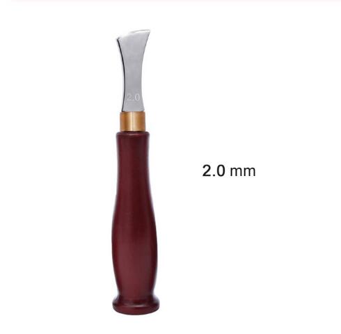 1.0-2.5 Mm Lederen Boog Rand Sector Ondiepe Groef Randen Koud En Warm Druk Lijn Punch Inbedding Draad Lederen ambachtelijke Gereedschappen: 2.0mm