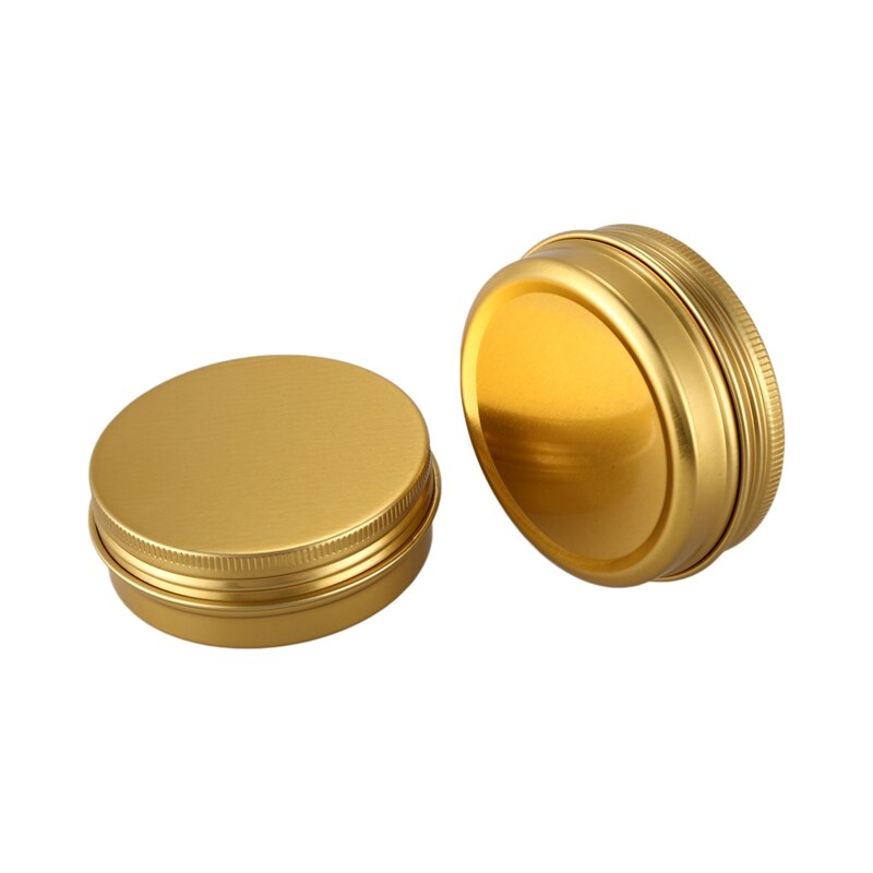 10Pcs Blikjes Schroef Top Containers Aluminium Ronde Blikjes Reizen Blikken Opslag Jar Voedsel Blikken Containers Blikken Met Deksels, goud