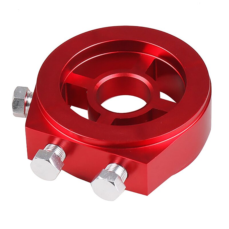 Alluminio macchina olio Temp misura Manometro dell'olio di Raffreddamento Filtro Sandwich Piastra Adattatore per auto Radiatore Olio kit