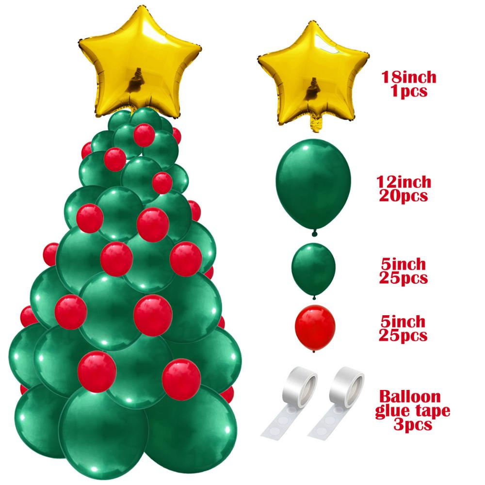 Guirnalda de globos de árbol de Navidad para niños, decoración navideña para el hogar,