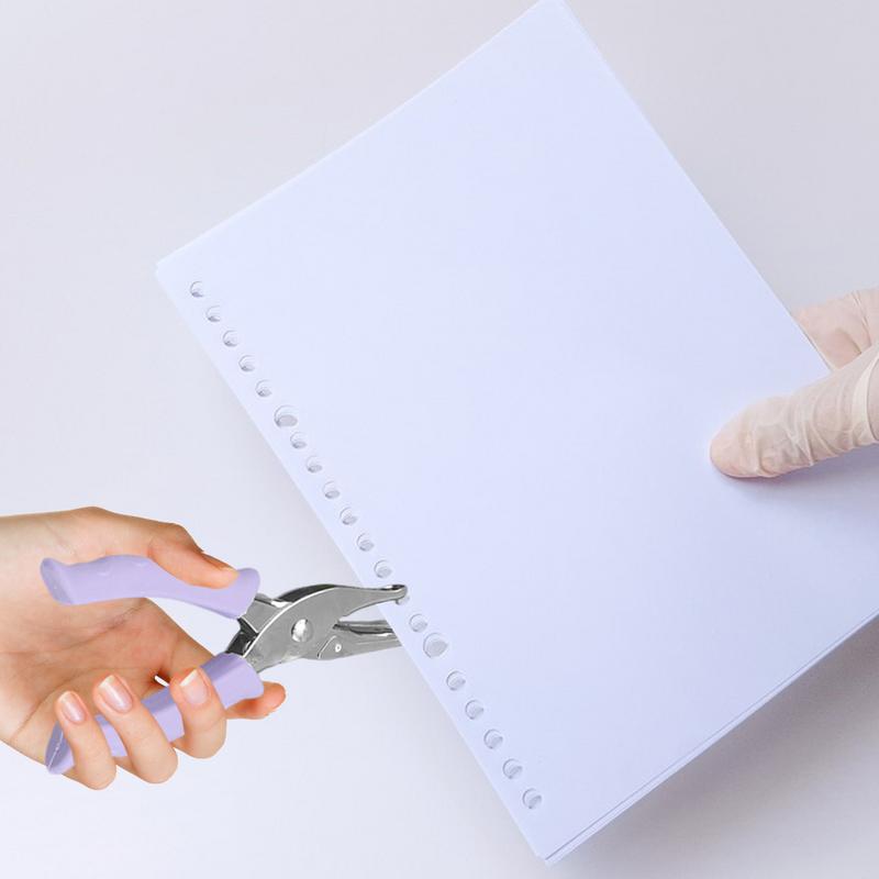 1 Hole Puncher Heavy Duty 1 Hole Punch Tool Paper Puncher Portable Hand Held Scrapbook Tool With Ergonomic Soft Grip For
