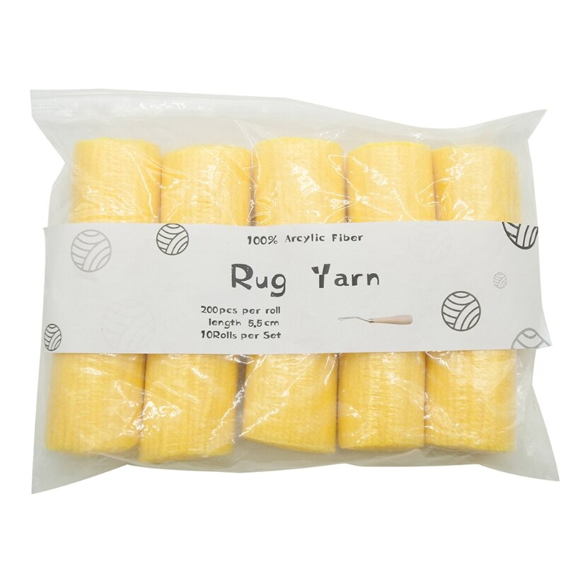 10 Rolls Pre-Cut Latch Hook Yarn Threads for Making Pillowcases Blanket Rug DIY: 4