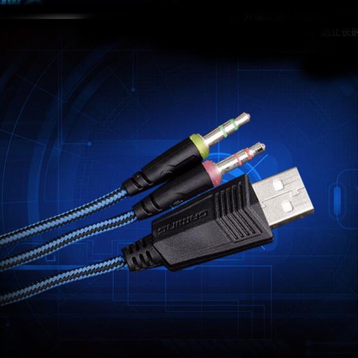 G2000 gioco cuffia per PC Il Mio C stereo collegare USB + 3,5mm (cuffie + Il Mio C rófono)