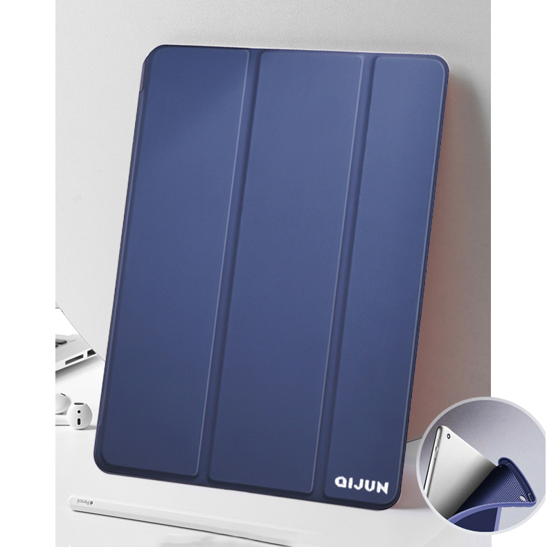 Case for iPad Mini 5 4 3 2 1 Case PU Leather Silicone Soft Back Trifold Stand Sleep Smart Cover for iPad Mini 5 Case Funda: Navy Blue / For iPad Mini 4