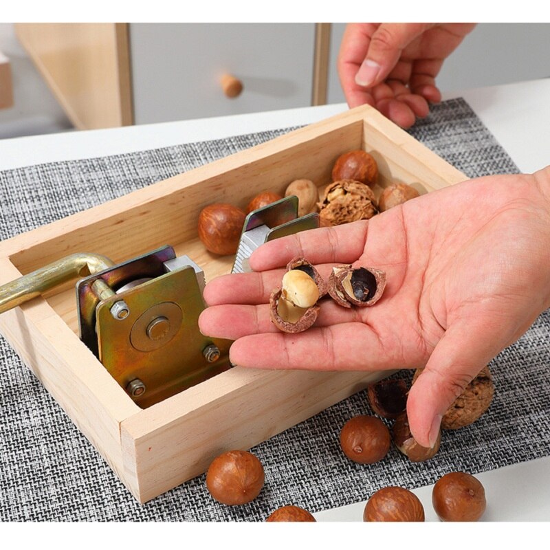 Manual Macadamia Nut Opener Nut Cracker Machine Walnut Nutcracker Nut Sheller Tool Macadamia Nut Opening Kitchen Accessories