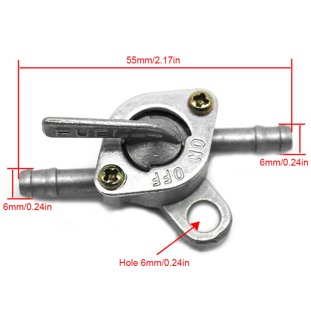 Inline-Filtre à carburant précieux, interrupteur Petcock, robinet de gaz doré, interrupteur de assujetpour RL 50cc, 70 cc, 90 cc, 110 cc, 125 cc, 140 cc, vélo, moto