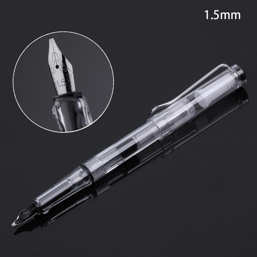 Pluma estilográfica árabe tibetana de punta plana, arte de caligrafía paralela gótica de pico de pato: 1.5mm