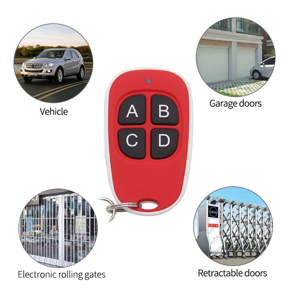 433MHz Door Remote Control Universal 4 Keys Copy Garage Remote Control Cloning Electric Gate Remote Controller Duplicator Key