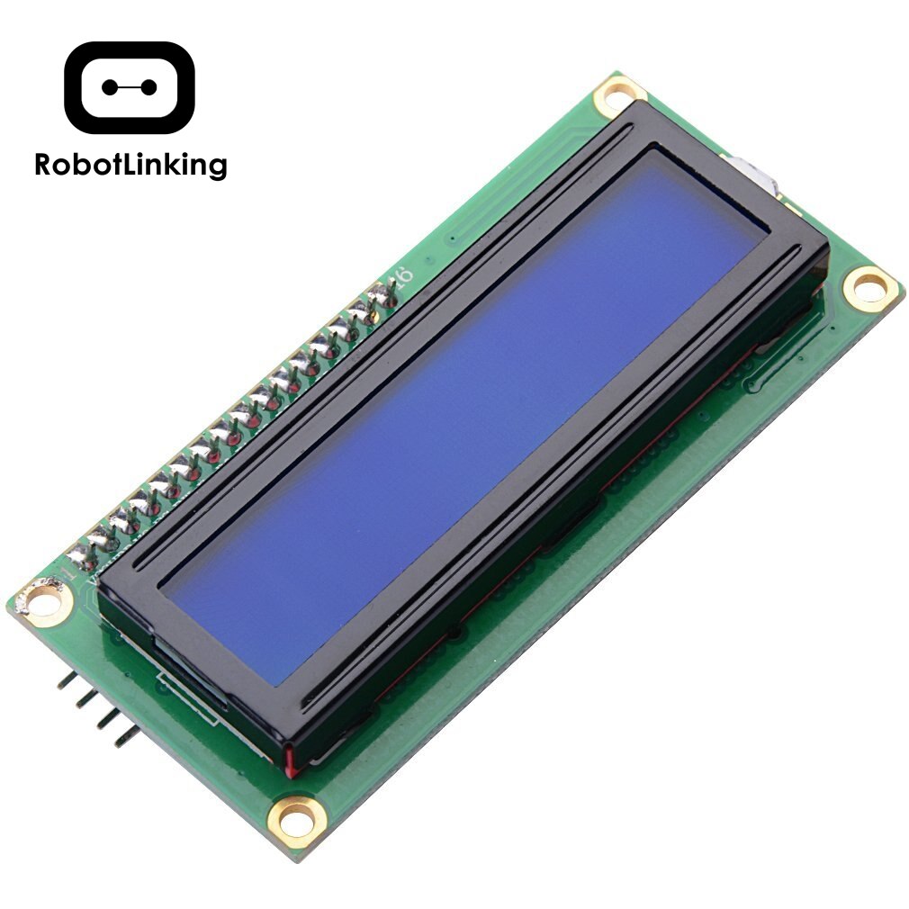 LCD Module Display Monitor 1602 5V Blauw Scherm En Wit Code Met Acryl Case Houder