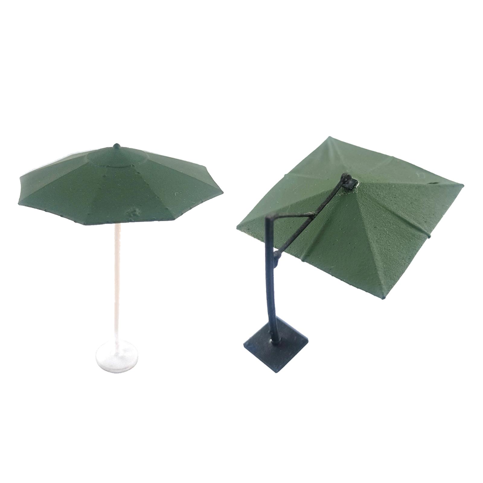 Resin Miniature Umbrella Model Building Scene 1/64 Umbrella Model Diorama Toy for Diorama Street Cafe Dollhouse Decoration