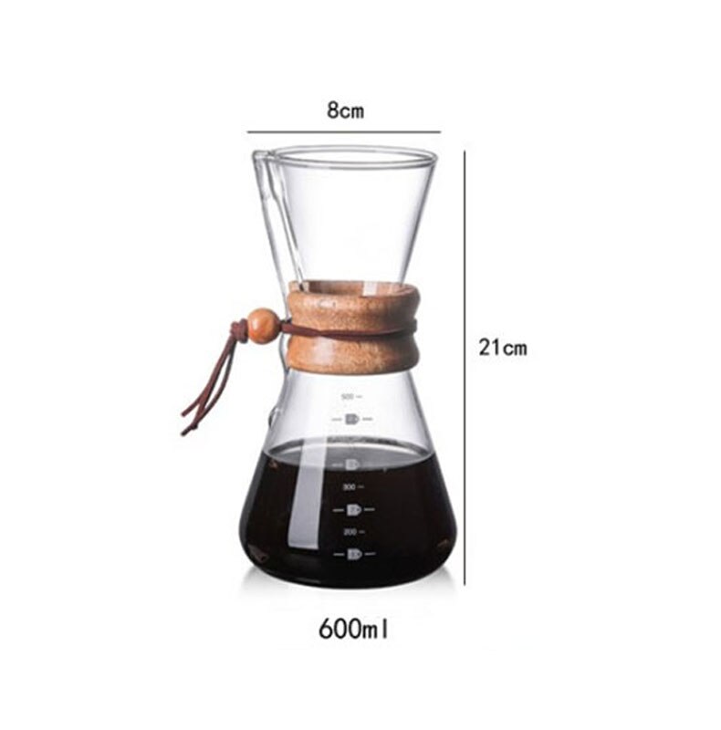 400 Ml 600 Ml 800 Ml Glas Koffiezetapparaat Espresso Potten Machine Met Rvs Filter Hoge Temperatuur slip Thuis: M-Wood Primary Color