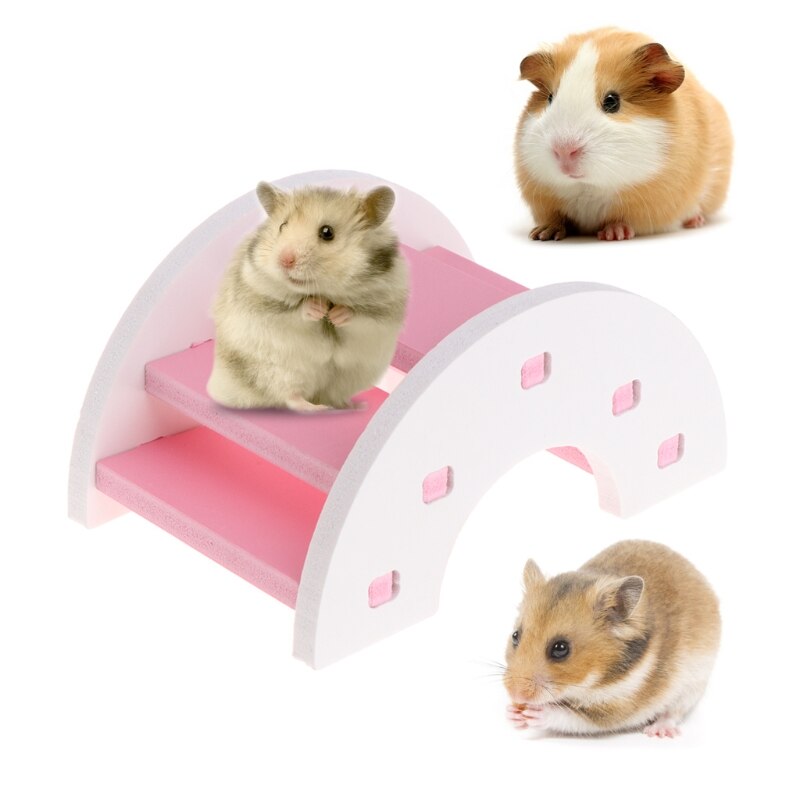 Hamster leksak trä pvc bro gungbräda litet djur husdjur marsvin ekorre rolig