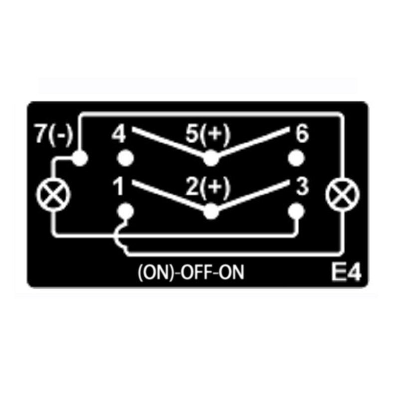 12V (On) Off On Rocker Switch Up Momentary -Windshield Washer Wiper- Waterproof IP68 White Led Light Automatick / Manual Switch