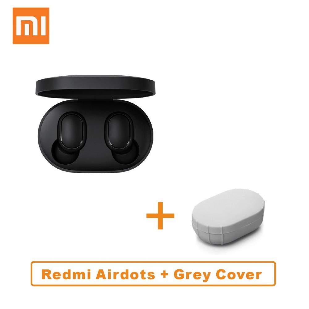 In Stock Original Xiaomi Redmi Airdots TWS Bluetooth Earphone Stereo bass BT 5.0 Eeadphones Mic Handsfree Earbuds AI Control: CN GREY