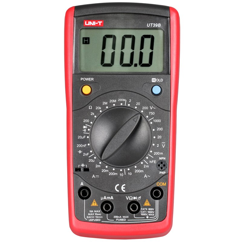 Digital Multimeter UNI-T UT39A/UT39B/UT39C/UT39E AC DC Handheld multimetro ture rms with lcd display: UT39B