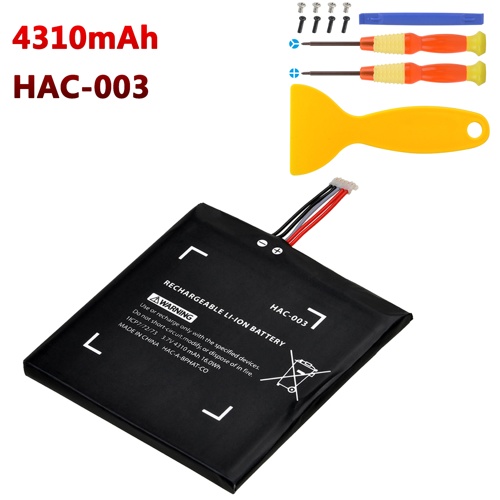 4310Mah Hac 003 Vervangende Batterij Voor Nintendo Schakelaar ,HAC-001,HAC-003, HAC-A-BPHAT-C0, HAC-S-JP/EU-C0 Game Console: Grey