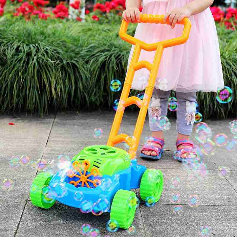 Kreative Blase Maschine Hause Garten Interaktive Hand Schieben Maschine Automatische Outdoor Baby Auto Gebläse Blase Maker Zu R9K2