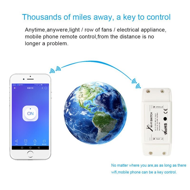 Smart Home Wifi Switch Module AC90~220V EWeLink Smart Wireless Light Remote Switch Work With Alexa Google Home IFTTT