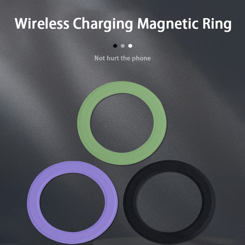 Liquid Silicon Magnetic Ring For Magsafe Universal Metal Sticker Support Wireless Charger Iron Plate Sheet for Magnet Car Holder