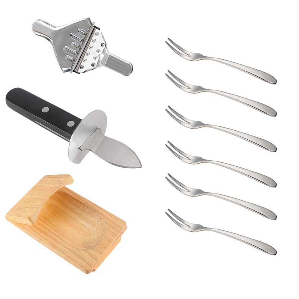 1 set /9 st praktiska ostronöppnare shuckverktyg ostron shucking klämgafflar