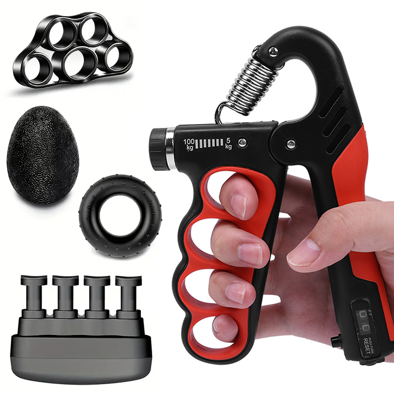 Adjustable Finger And Forearm Strengthening Kit - Improve Resistance Grip Strength And Flexibility With Resistance Hand Grippers