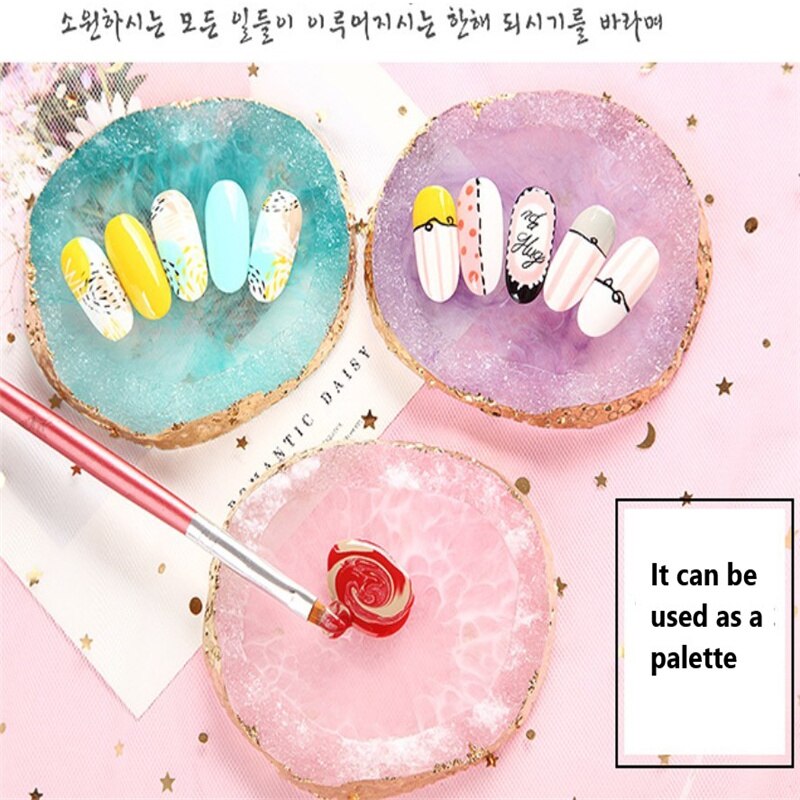 Hars Opslag Geschilderd Palet Lade Sieraden Display Board Ketting Ring Oorbellen Display Tray Creatieve Decoratie Opbergdoos