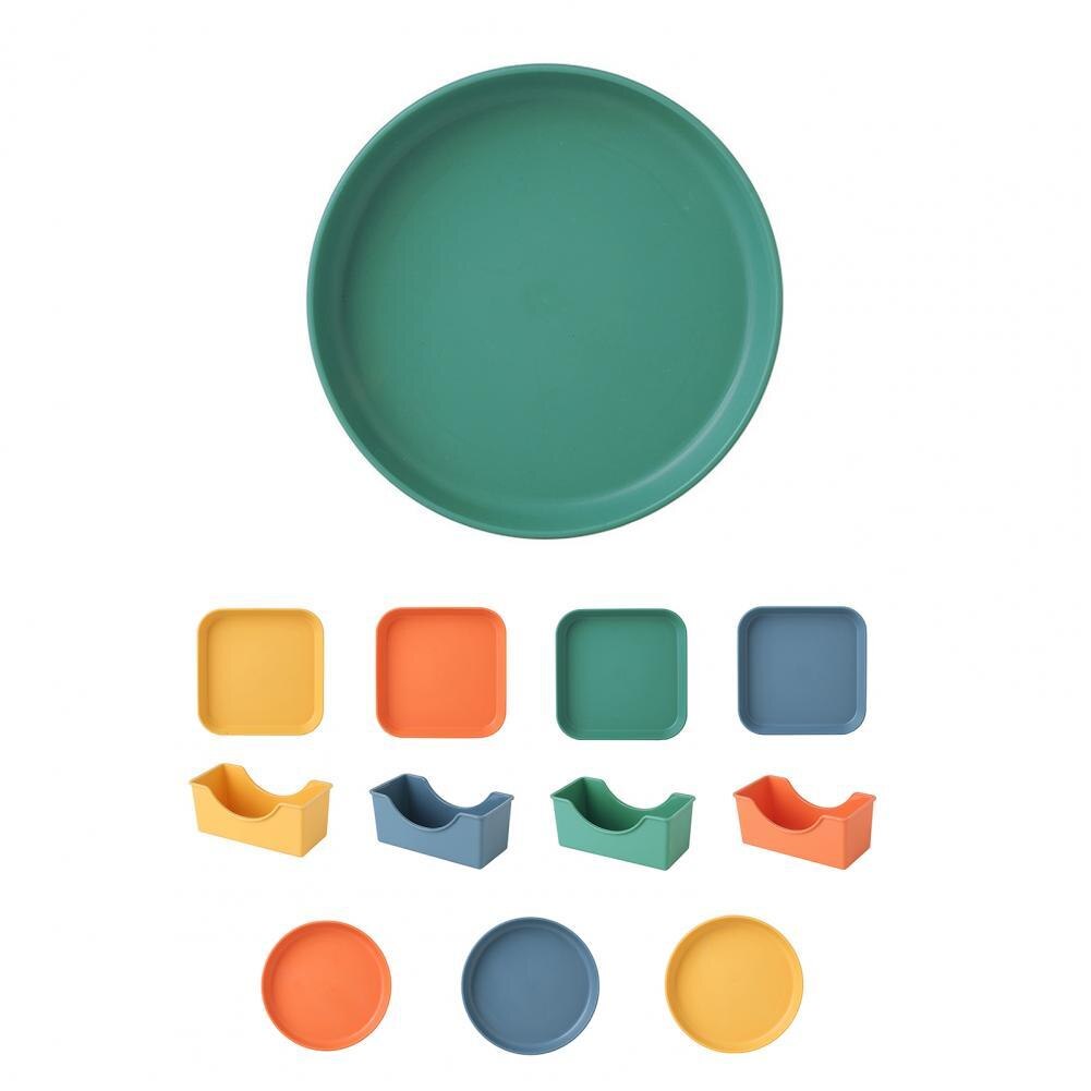60%HOT6-Inch Dinner Plate Food-grade Stackable Plastic Round Serving Dishes for Kitchen