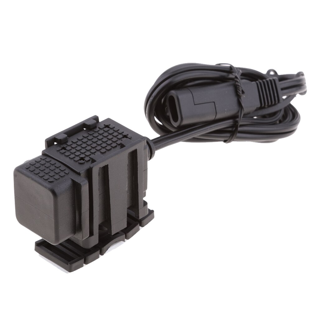Vedenpitävä moottoripyörän kaksois-usb-laturisovitin latausportti 12v to 5v/2.1a matkapuhelin tableteille gps ja muille laitteille