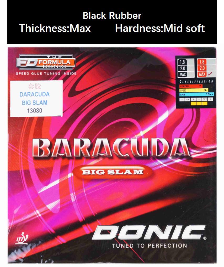 Donic-BARACUDA BIG SLAM, tenis de mesa, goma de pimpón con esponja máxima, original: M2 Black