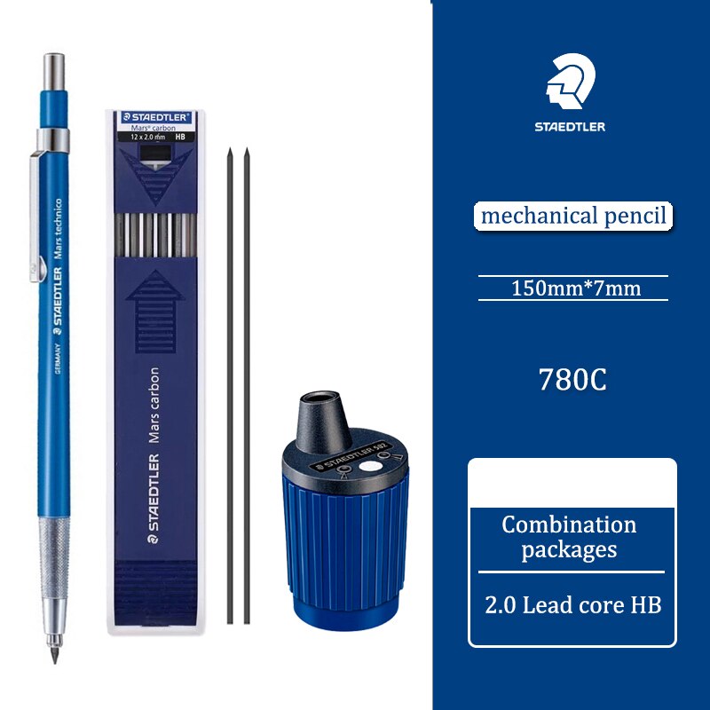 Germany STAEDTLER 780C Automatic Pencil Set 2.0mm Animation | Engineering | Drawing | Drawing Pen Writing: Blue Set 1