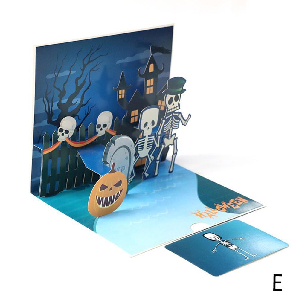 Haunted House Pop-up Card Template | Halloween Pop-up Card Template - So Fontsy - View #5