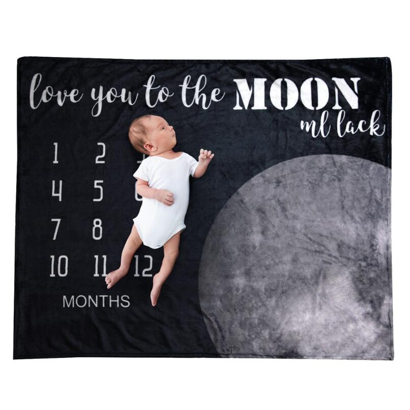Zachte Flanellen Deken Gedenkteken Foto Achtergrond Baby Photo Props Baby Maandelijkse Groei Milestone Deken Warmswaddling Wrap