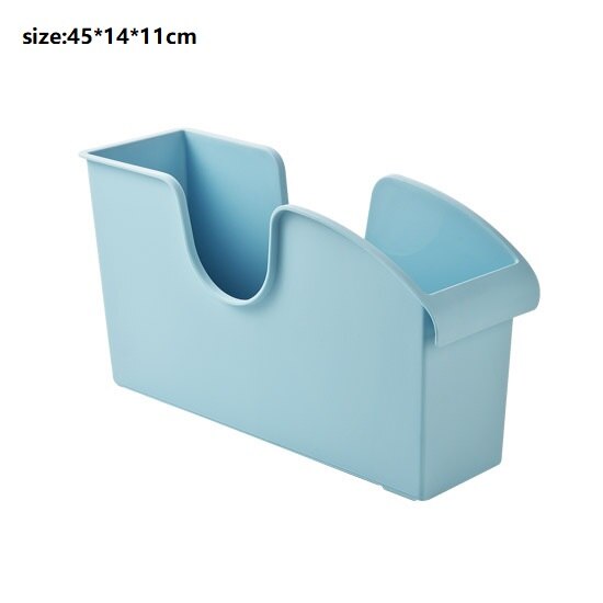 Kitchen Storage Box Container Cupboard Tableware Cookware Storage Box Plastic Spice Rack Cosmetic Sorting Case Home Organization: blue