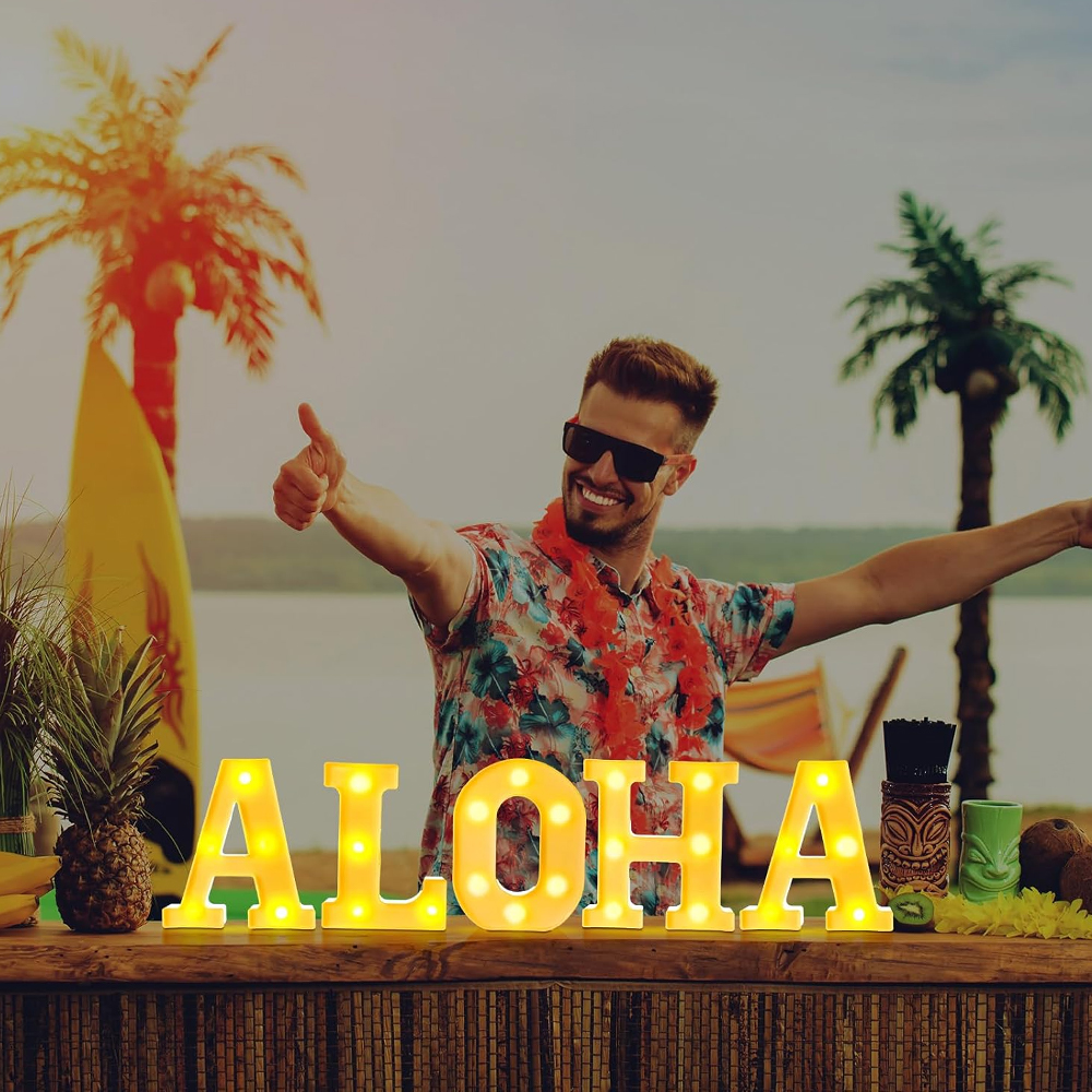 1pc Decorative Letter Led Light Emitting Decoration Battery Night Light Used For Family Weddings Birthdays Parties Letter Lights