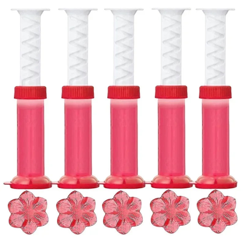 Blume Aromatische Wc Reiniger Gel Wc Schüssel Gel Stempel Lufterfrischer Nadel Waschmittel Spritze Aromatische Ablauf Wc Sauber Werkzeug: Silber / 1 stück