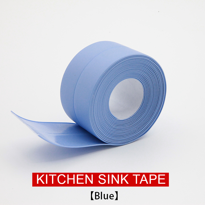 Piękne szwy naklejki zlewozmywak wodoodporny i olejoodporny naklejki toaleta wc umywalka nablatowa taśma ustalająca wodę Mil: 3.8 niebieski