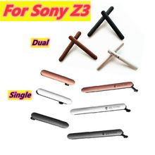 Para sony xperia z3 dupla d6633 d6683 único d6603 novo carregador usb capa carregador porta poeira plug capa + cartão sim porta slot capa