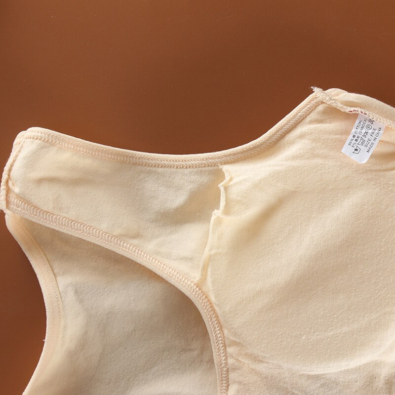 Pantie and Bra girls underwear vest development teens Suit Pure Cotton vest Double Layer Hipster Puberty Little Girl's 1 set